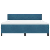 Letto a molle con materasso Blu Scuro 200 x 180 cm Poliestere
