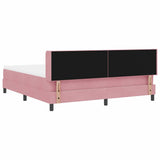 Letto a molle con materasso Rosa 200 x 180 cm Poliestere