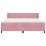 Letto a molle con materasso Rosa 200 x 180 cm Poliestere