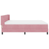 Letto a molle con materasso Rosa 200 x 180 cm Poliestere