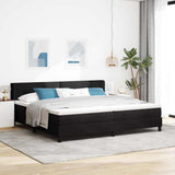 Letto a molle con testiera Nero 200 x 200 cm Velluto