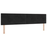 Letto a molle con testiera Nero 200 x 200 cm Velluto
