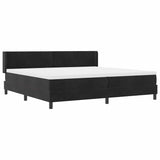 Letto a molle con testiera Nero 200 x 200 cm Velluto