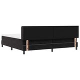 Letto a molle con testiera Nero 200 x 200 cm Velluto