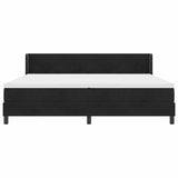Letto a molle con testiera Nero 200 x 200 cm Velluto