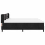 Letto a molle con testiera Nero 200 x 200 cm Velluto