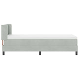 Letto a molle con testiera Grigio chiaro 200 x 80 cm Poliestere