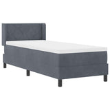 Letto a molle con materasso Grigio scuro 200 x 80 cm Poliestere