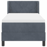 Letto a molle con materasso Grigio scuro 200 x 80 cm Poliestere