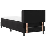 Letto a molle con materasso Nero 200 x 80 cm Poliestere