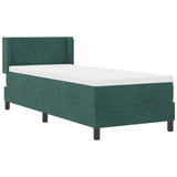 Letto a molle con materasso Verde Scuro 200 x 80 cm Poliestere