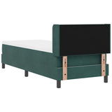 Letto a molle con materasso Verde Scuro 200 x 80 cm Poliestere