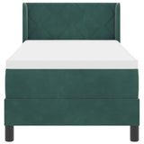 Letto a molle con materasso Verde Scuro 200 x 80 cm Poliestere