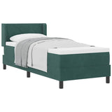 Letto a molle con materasso Verde Scuro 200 x 80 cm Poliestere