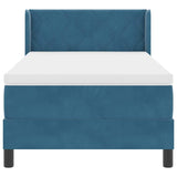 Letto a molle con materasso Blu Scuro 200 x 90 cm Poliestere