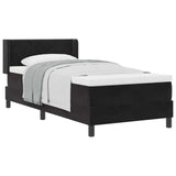 Letto a molle con materasso Nero 200 x 100 cm Poliestere