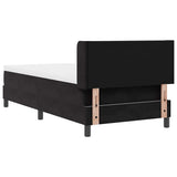 Letto a molle con materasso Nero 200 x 100 cm Poliestere