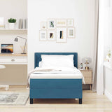 Letto a molle con materasso Blu Scuro 200 x 100 cm Poliestere
