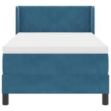 Letto a molle con materasso Blu Scuro 200 x 100 cm Poliestere