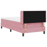 Letto a molle con materasso Rosa 200 x 100 cm Poliestere