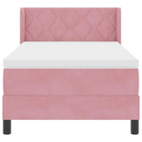 Letto a molle con materasso Rosa 200 x 100 cm Poliestere