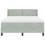 Letto a molle Grigio chiaro 190 x 140 cm Poliestere