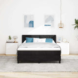 Letto a molle con testiera Nero 190 x 140 cm Velluto