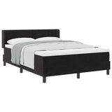 Letto a molle con testiera Nero 190 x 140 cm Velluto