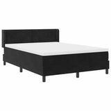 Letto a molle con testiera Nero 190 x 140 cm Velluto