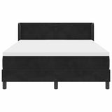Letto a molle con testiera Nero 190 x 140 cm Velluto