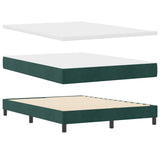 Letto a molle con testiera Verde Scuro 190 x 140 cm Velluto
