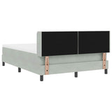 Letto a molle Grigio chiaro 200 x 140 cm Poliestere