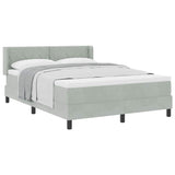 Letto a molle Grigio chiaro 200 x 140 cm Poliestere