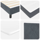 Letto a molle con testiera Grigio scuro 200 x 180 cm Poliestere