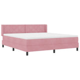 Letto a molle con materasso Rosa 200 x 180 cm Poliestere