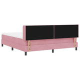Letto a molle con materasso Rosa 200 x 180 cm Poliestere