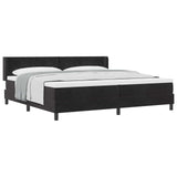 Letto a molle con materasso Nero 200 x 200 cm Poliestere
