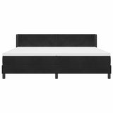 Letto a molle con materasso Nero 200 x 200 cm Poliestere