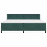 Letto a molle con materasso Verde Scuro 200 x 200 cm Poliestere