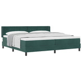Letto a molle con materasso Verde Scuro 200 x 200 cm Poliestere