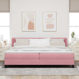 Letto a molle con materasso Rosa 200 x 200 cm Poliestere