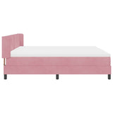 Letto a molle con materasso Rosa 200 x 200 cm Poliestere