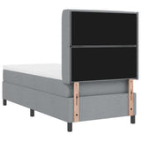 Letto a molle con materasso Grigio chiaro 200 x 90 cm Tessuto