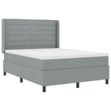 Letto a molle con materasso Grigio chiaro 140 x 190 cm Tessuto
