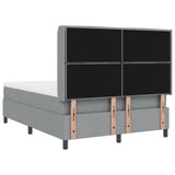 Letto a molle con materasso Grigio chiaro 140 x 190 cm Tessuto