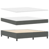 Letto a molle con materasso Grigio scuro 200 x 180 cm Tessuto