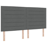 Letto a molle con materasso Grigio scuro 200 x 180 cm Tessuto