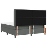 Letto a molle con materasso Grigio scuro 200 x 180 cm Tessuto
