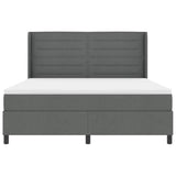 Letto a molle con materasso Grigio scuro 200 x 180 cm Tessuto