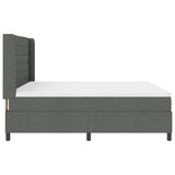Letto a molle con materasso Grigio scuro 200 x 180 cm Tessuto